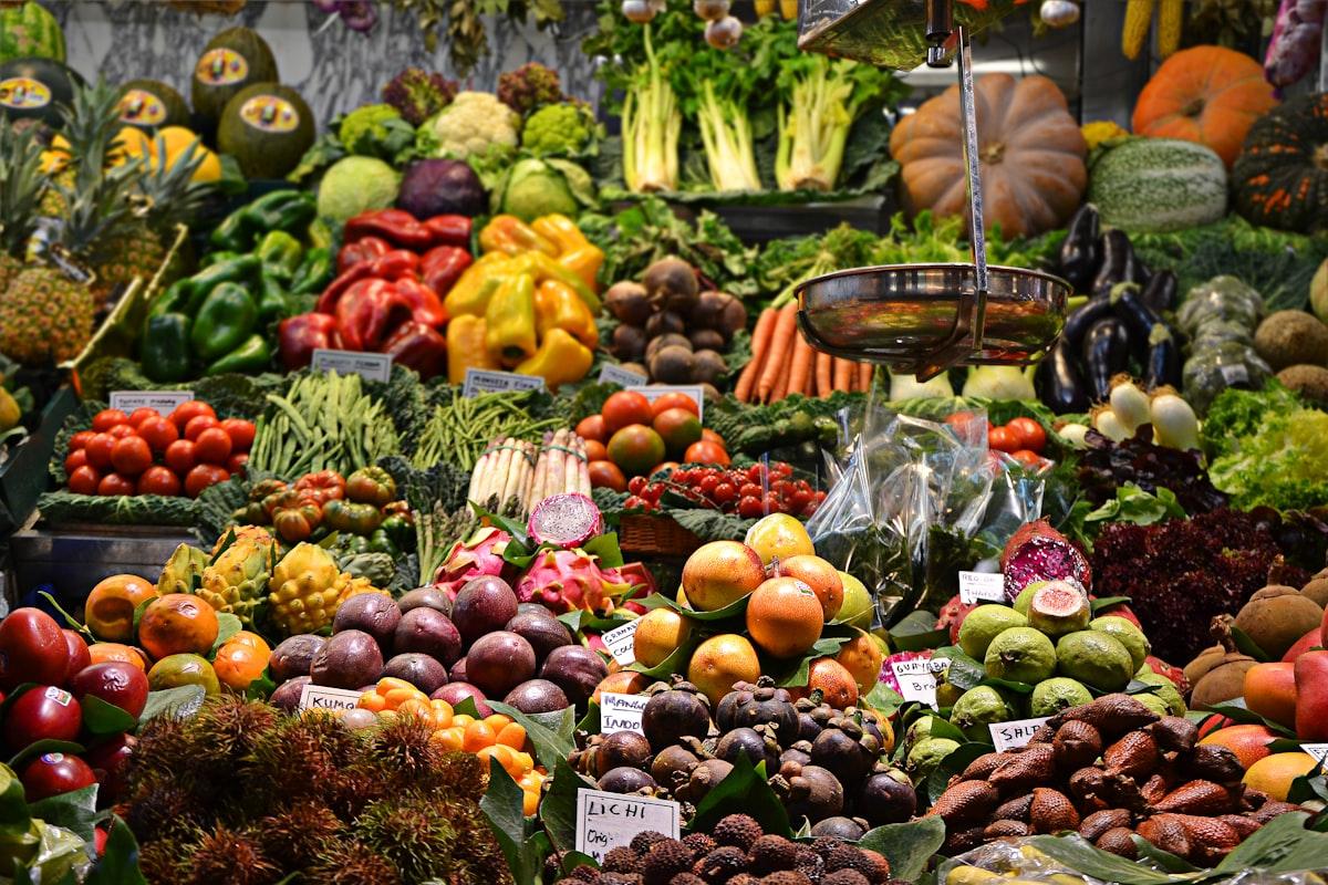 Colorful summer fruits